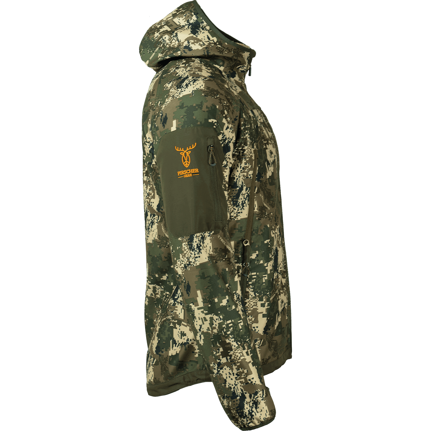  Pirscher Gear Hoodie Fleece- omkeerbare jas (Optimax 2S/Groen)