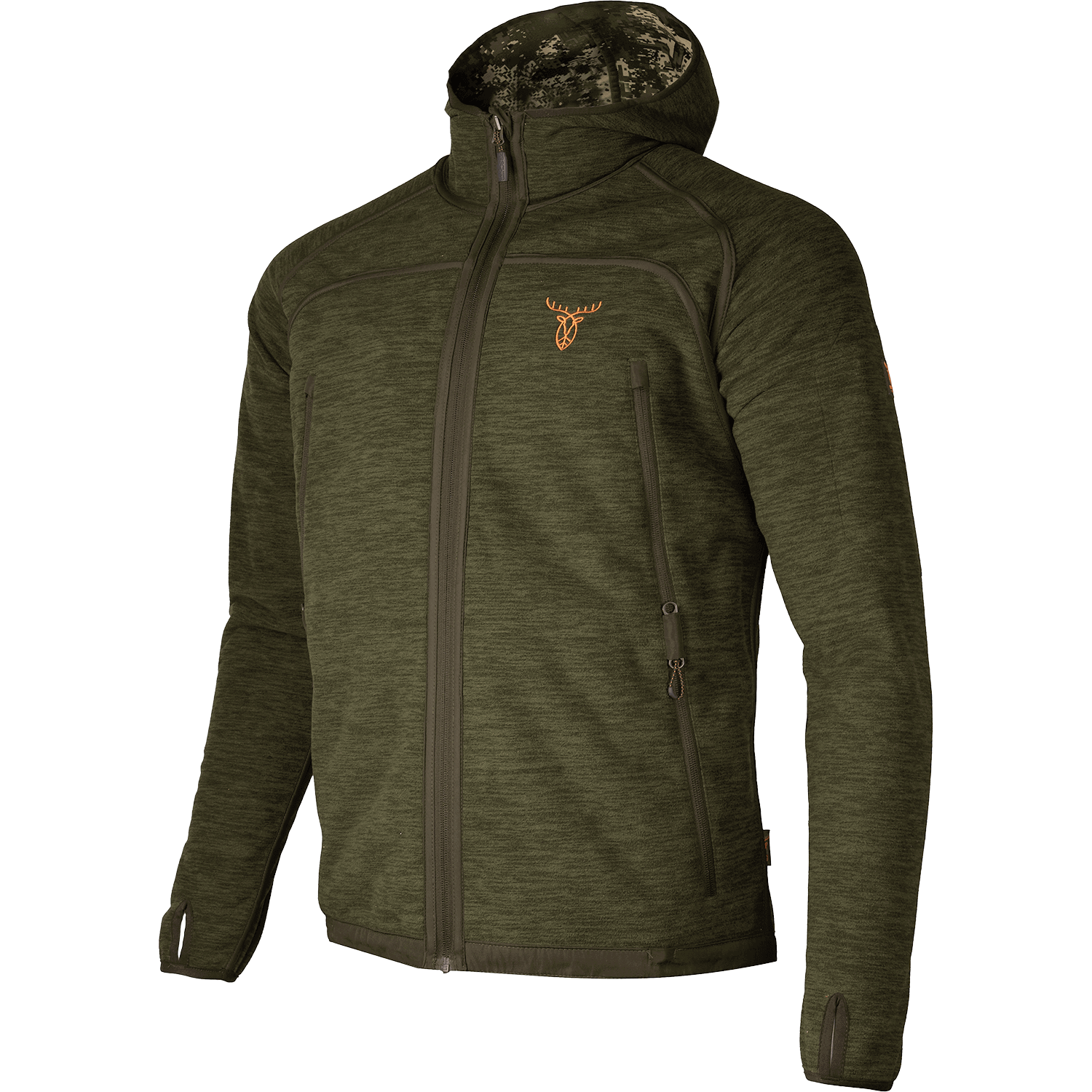  Pirscher Gear Hoodie Fleece- omkeerbare jas (Optimax 2S/Groen)